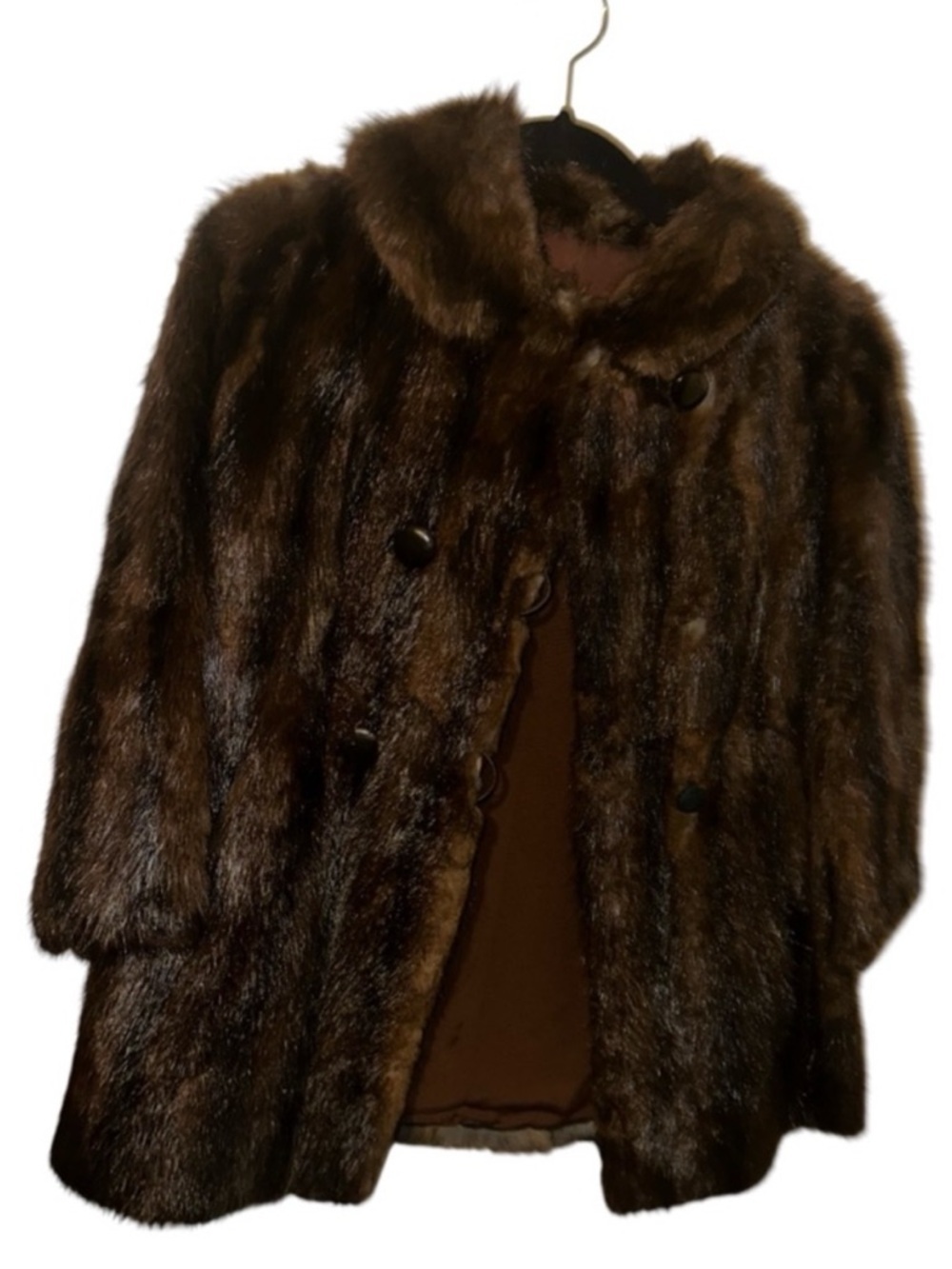 Authentic Vintage Brown Fur Women's Coat